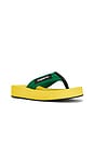 view 2 of 5 Foam Flip Flop Sandal in Green & Yellow