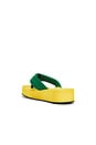view 3 of 5 Foam Flip Flop Sandal in Green & Yellow