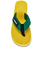 view 4 of 5 Foam Flip Flop Sandal in Green & Yellow