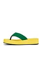 view 5 of 5 Foam Flip Flop Sandal in Green & Yellow