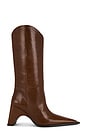 view 1 of 5 Lizard Print Cowboy Bridge Boot in Brown Camel