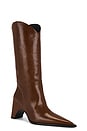 view 2 of 5 Lizard Print Cowboy Bridge Boot in Brown Camel