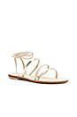 CoRNETTI Lipari Sandal in White Suede & Metallic | REVOLVE