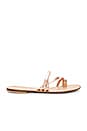 view 1 of 5 Salina Sandal in Rose Gold Laminate Calfskin
