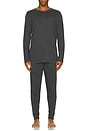 view 7 of 7 Henley Pj Set in Anthracite