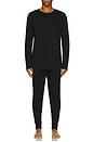 view 7 of 7 Henley Pj Set in Black