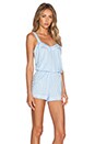 view 2 of 4 Bella PJ Romper in Caspian Sea Stripes & White