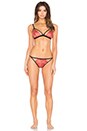 view 4 of 4 Eiffel Triangle Soft Bra in Parisian Red & Black