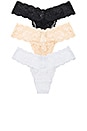 view 1 of 3 Never Say Never Thong Pack in Black, Sette, & White