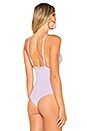 view 4 of 5 x REVOLVE Deep V Bodysuit in Lavender & Dots