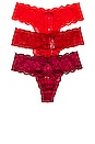 view 1 of 5 Cutie 3 Pack Underwear in Deep Ruby, Mystic Red & Rossetto