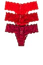 view 2 of 5 Cutie 3 Pack Underwear in Deep Ruby, Mystic Red & Rossetto