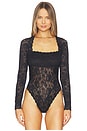 view 2 of 5 Never Say Never Long Sleeve Bodysuit in Black