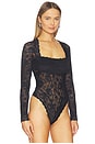 view 3 of 5 Never Say Never Long Sleeve Bodysuit in Black