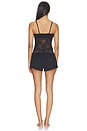 view 3 of 7 Carmela Cami & Boxer Pajama Set in Black