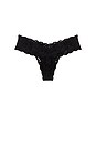view 2 of 2 Never Say Never Cutie 3 Pack Thong in Black