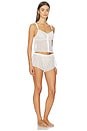 view 2 of 3 Misteriosa Cami & Boxer Pajama Set in Moon Ivory