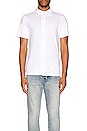 view 3 of 3 Presley Short Sleeve Buttondown in WHITE