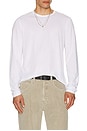 view 3 of 4 The Classic Crew Long Sleeve Tee in White