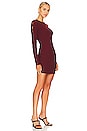 view 2 of 3 The Capri Long Sleeve Mini Dress in Wine