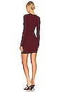 view 3 of 3 The Capri Long Sleeve Mini Dress in Wine