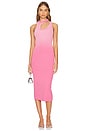 view 1 of 3 The Verona Cut Out Midi Dress in Hot Pink Cast