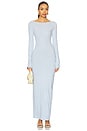 view 1 of 3 Marbella Long Sleeve Maxi Dress in Vintage Powder Blue