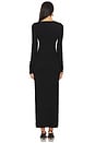 view 3 of 3 Marbella Long Sleeve Maxi Dress in Jet Black