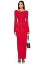 view 1 of 3 Marbella Long Sleeve Maxi Dress in Vintage Crimson