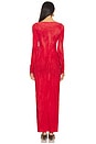 view 3 of 3 Marbella Long Sleeve Maxi Dress in Vintage Crimson