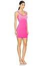 view 2 of 3 The Verona Scoop Mini Dress in Cerise Cast