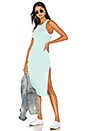 view 1 of 3 Melbourne Tank Midi Dress With Slit in Pastel Aqua