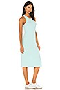 view 2 of 3 Melbourne Tank Midi Dress With Slit in Pastel Aqua