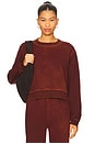 view 1 of 4 Roma Crew Sweatshirt in Vintage Red Wine