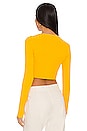view 3 of 4 Capri Crop Cardigan in Yellow