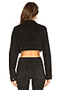 view 3 of 4 Super Crop Denim Jacket in Faded Black