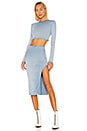 view 4 of 4 x REVOLVE Melbourne Midi Skirt With Slit in Desert Sky Dawn Blue