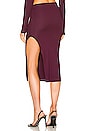 view 3 of 4 Melbourne Midi Skirt With Slit in Plum