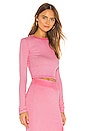 view 2 of 4 x REVOLVE Verona Crop Long Sleeve in Hot Pink Mix