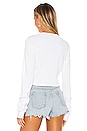 view 3 of 4 The Monaco Crop Long Sleeve in White