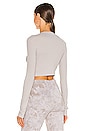 view 3 of 4 The Verona Crop Shirt in White Stone