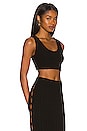 view 2 of 4 Capri Crop Tank in Jet Black