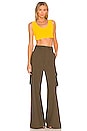 view 4 of 4 The Capri Crop Tank in Yellow