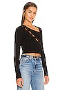 view 2 of 4 The Capri Crop Shirt in Black