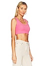 view 2 of 4 Capri Crop Tank in Hot Pink