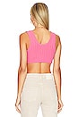 view 3 of 4 Capri Crop Tank in Hot Pink
