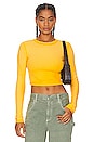 view 1 of 4 The Verona Crop Shirt in Sunny Yellow Cast