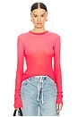 view 1 of 4 Rio Long Sleeve Top in Pink Coral Cast