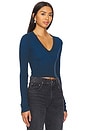 view 2 of 4 Verona Crop U Neck Shirt in Harbor Cast