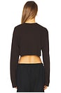 view 3 of 4 The Tokyo Crop Shirt in Chocolate